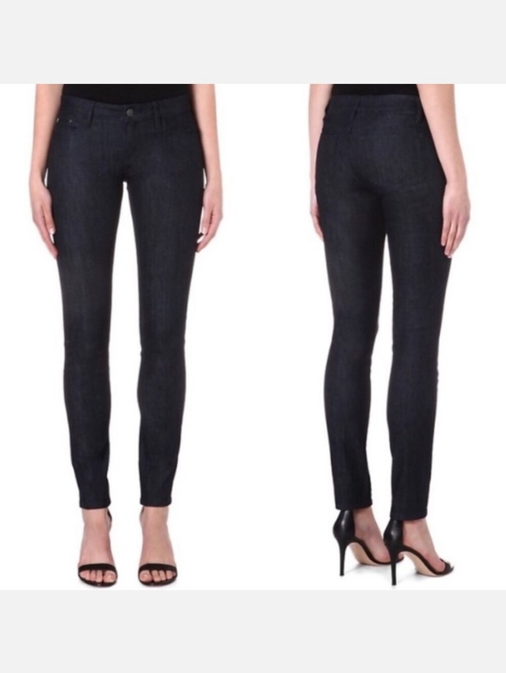 The Kooples Soft Black Skin Fit Denim Jeans